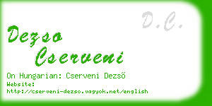 dezso cserveni business card